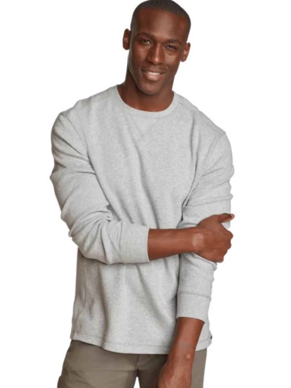 Eddie Bauer Classic Cotton Crewneck Sweater size XL Gray Academia Preppy Outdoor - Picture 1 of 8
